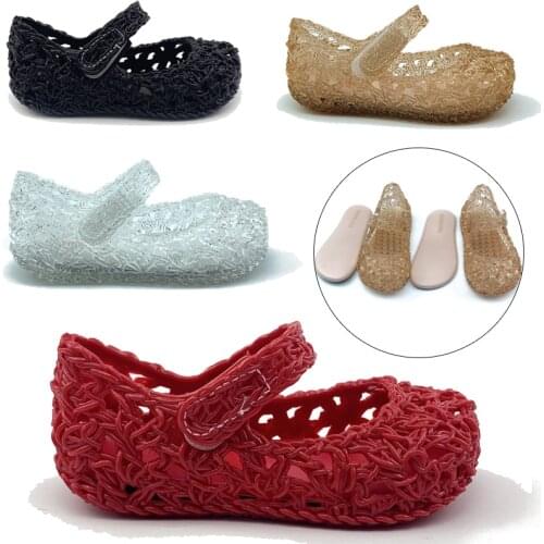 2021 New Boys and Girls Children Jelly Crystal Baotou Bird Nest Breathable Soft Sandals Personalized Casual Childrens Shoes