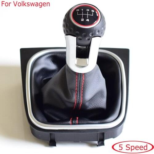 New Car Accessories For Volkswagen VW Golf 6 MK6 GTI GTD R20 2009-2013 Manual 5 Speed Gear Shift Lever HandBall Gaiter Boot