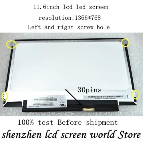Original 11.6" LCD Screen LED for Laptop Lenovo 110E Screen 366*768 EDP 30PINS Display Panel Replacement