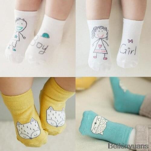 Autumn and winter spring cartoon baby socks children socks breathable warm cotton children socks boys and girls warm socks