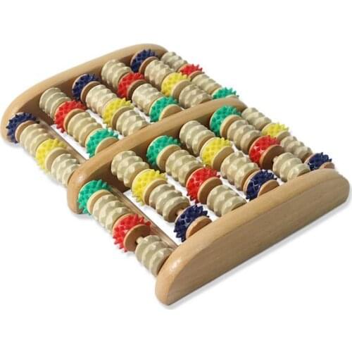 Completely real wood household roller type wooden leg massage acupuncture points line of wooden foot massage, foot massager
