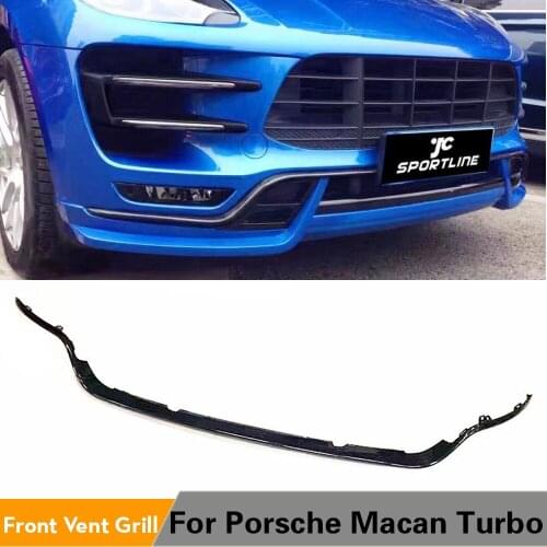 Door Fender Air Vents Canards Fins Canards For Porsche Macan Turbo 2014 2015 2016 2017 Front Bumper Grill Carbon Fiber