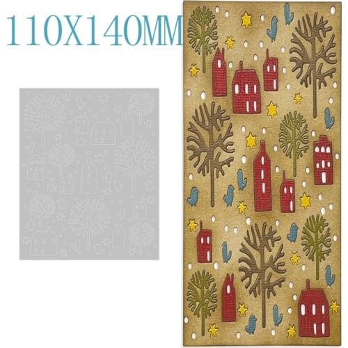 Christmas House Metal Cutting Dies For DIY Edge Embossing Craft Cut Paper Decoration Greeting Card Scrapbooking No Stamp