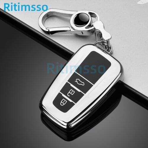 Tpu Car Key Case Cover Shell for Toyota CHR C-HR Prado Prius Camry Corolla RAV4 2017 2018 2019 Accessories