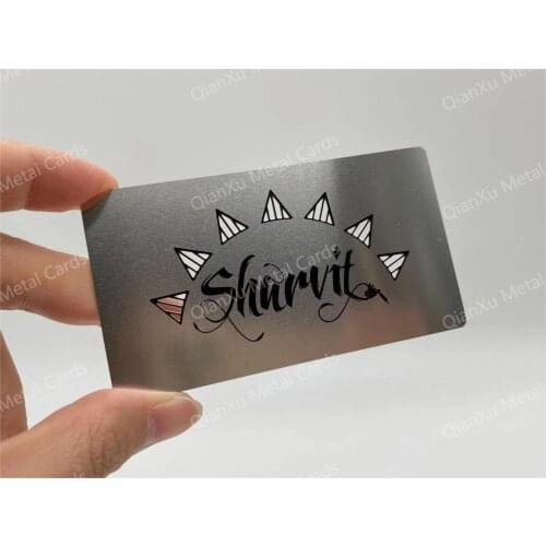 Creative design custom stainless steel laser cut metal card metal business card