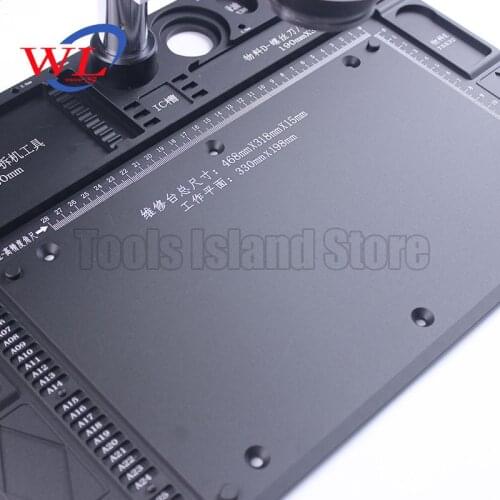 WL High Temperature Heat-resistant Heat Gun Aluminum Alloy Pad Repair Maintenance microscope Platform Pad BGA Soldering Station