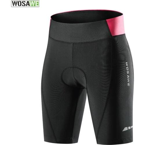 WOSAWE Womens Cycling Shorts Quick Dry Road MTB Bike Shorts with 3D Gel Padded Breathable Female biker Bicycle Riding Tights