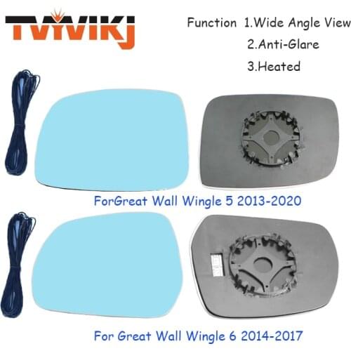 TVYVIKJ Side Rearview Mirror Blue Glass Lens For Great Wall Wingle 5 6 2013-2020 Wide Angle View anti glare Wingle5 Wingle6