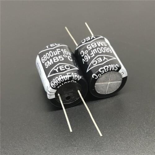 2Pcs/10Pcs 6800uF 16V TaiWan YEC SM Series 20x25mm 16V6800uF Aluminum Electrolytic Capacitor