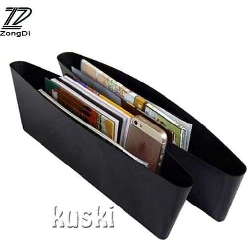 ZD 2pcs Car Styling Seat Gap Pocket Box Seat Covers for Mercedes W203 BMW E39 E36 E90 F30 F10 Volvo XC60 Alfa Romeo Audi A6 c5