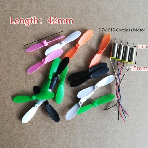 3.7V 615 Coreless Motor 42mm Propeller Blade for S9 S9W S9HW Mini Foldable RC Drone RC Quadcopter Pocket Drone 901S 901H 901HS