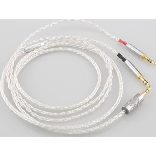 Audiocrast 8 Cores Silver Plated OCC Earphone Cable For Focal Clear Elear Elex Elegia Stellia