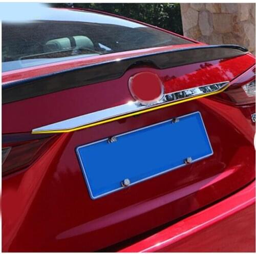 ACCESSORIES FIT FOR Mazda 3 AXELA SEDAN 2014 2015 2016 ABS CHROME REAR TRUNK HATCH LIFTGATE DOOR COVER MOLDING BAR STRIP