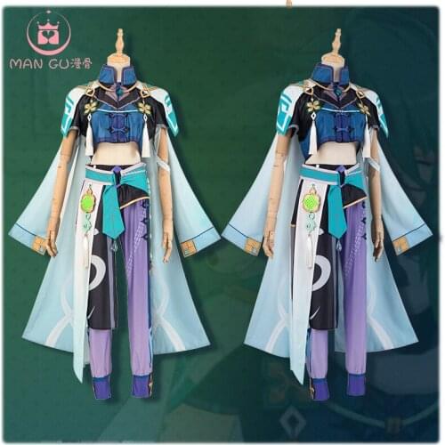 STOCK Amine Genshin Impact Cospaly Baishu Costumes Cosplay Dress Sizes XS-XXL 2021 New