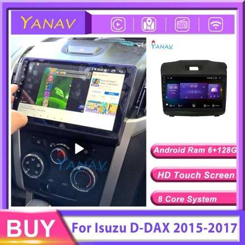 2 din Android 10 Car Radio Stereo Receiver tape recorder 6+128GB For Isuzu D-DAX 2015-2017 multimedia DVD head unit GPS Navigati