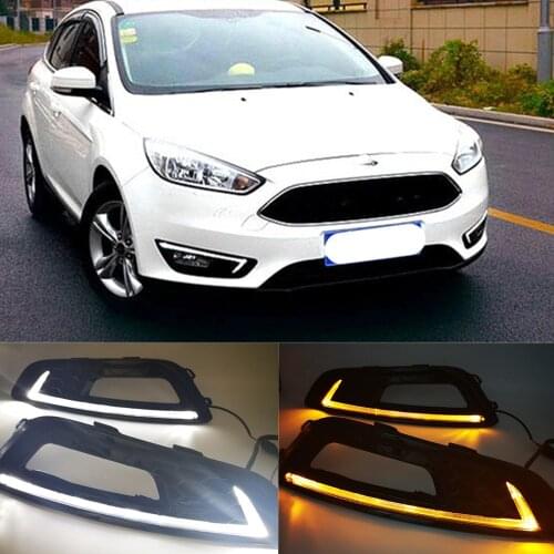 Car Flashing 1 Pair For Ford Focus 4 2015 2016 2017 2018 LED DRL Daytime Running Light Daylight Fog light Waterproof car Styling