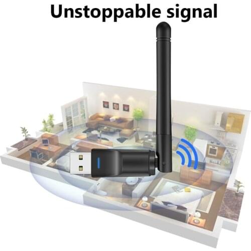 2021 New Wi-Fi Wireless Network Card USB 2.0 150M 802.11 b/g/n LAN Adapter Rotatable Antenna for Laptop PC Mini WiFi Dongle