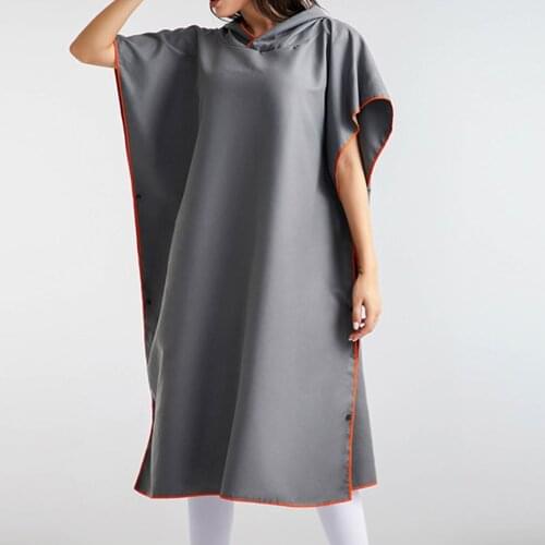 Quick Dry Wetsuit Changing Robe Poncho towel With Hood for Swim, Beach, Lightweight, Beach Surf