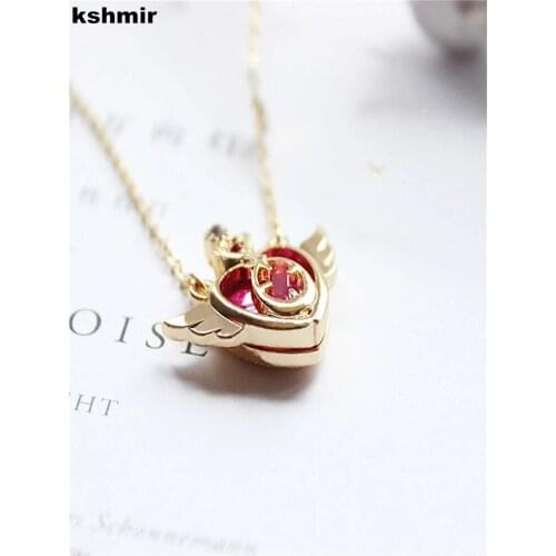 Heart-shaped pendant necklace Красивые ожерелья с крыльями, женские ключичные цепочки, гламурные ожерелья, подарки для вечеринки