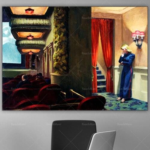 Edward Hopper Painting Print, New York Movie * Mid Century Art * Modern Wall Art * Painting Print * Modern Wall Art * Fine Art P