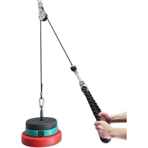 Fitness DIY Gym Pulley Cable Machine Attachment System Loading Pin Lifting Workout Arm Biceps Triceps Hand Training Equipment