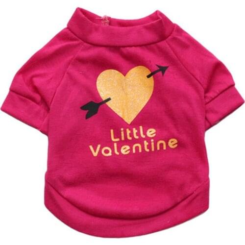 Cotton Pet Puppy Costume Dog T-shirt Cupids Arrow Print 2color Two-legged Dog Coat Dog Clothes for Small Dogs Pet Products XS-L