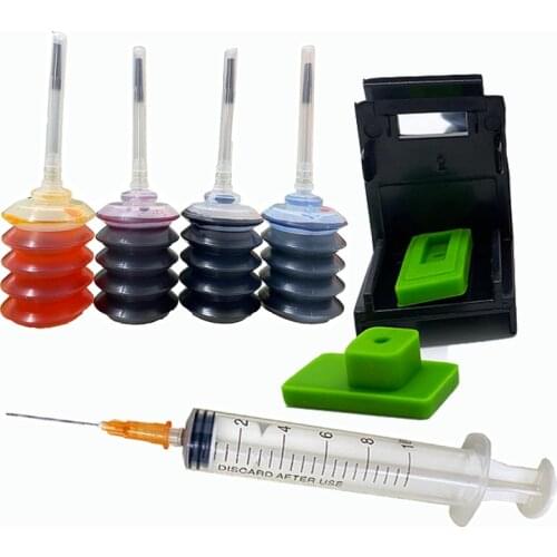 30ml for hp ink cartridge refill kit for HP 301 304 302 123 122 652 650 21 22 140 141 950 655 364 903 953 XL Printer Dye Ink