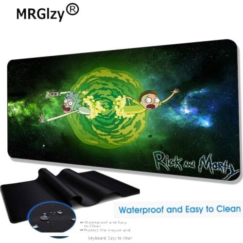 MRGLZY Anime Rick Gaming Accessories Mouse Pad Big Player Locking Edge Soft Durable Keyboard Mouse Pad CSGO Computer Desk Mat XL
