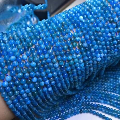 Apatite 4mm Natural Gemstone Beads Round for Jewelry Making Necklace Earring bracelet 15inch ICNWAY