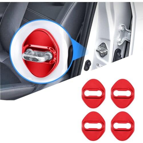 For Toyota CHR Corolla Ralink Camry Highlander4pcs / Set of Door Lock Protection Cover Stainless Steel Interior Accessories