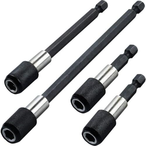 Best Quick-change bit holder set 1/4 inch hexagonal shank Magnetic bit holder for electric drill impact wrench screwdriver 4 pcs