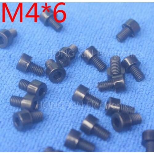 M4*6 Black Nylon Inner Hexagon Socket Head Cap Screws 6mm Plastic Bolt Insolation brand new RoHS compliant PC/board 100pcs