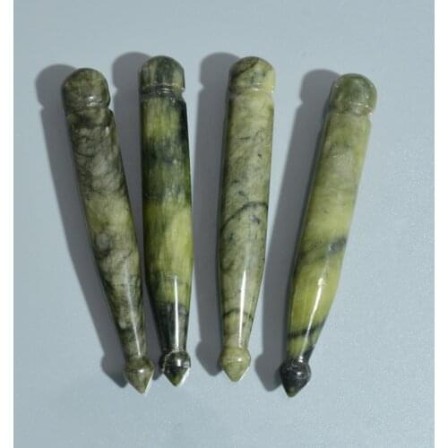 Jade Gua Sha Beauty Acupuncture Stick Natural Healing Stone Meridian Scraping Acupoint Therapy Reflexology Face Eye Massage Wand