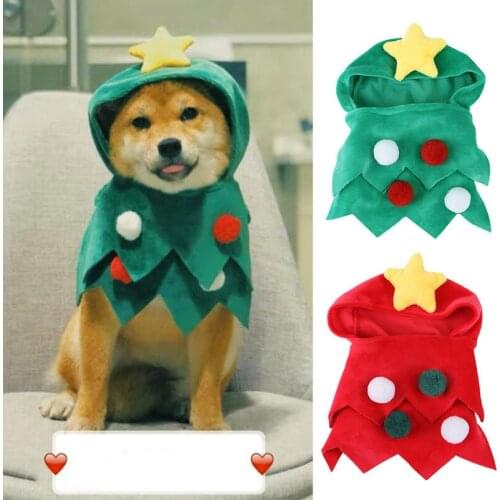 Cute Dog Jumpsuits Winter Warm Pet Clothes Christmas Clothing Dogs Costume