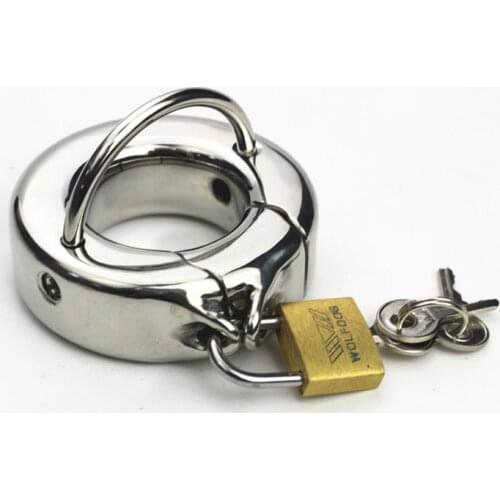 Scrotal Pendant Testicle Balls Scrotum Pendant Stainless Steel Stretchers Cock Ring Locking for Men Sex Products BB2-2-142