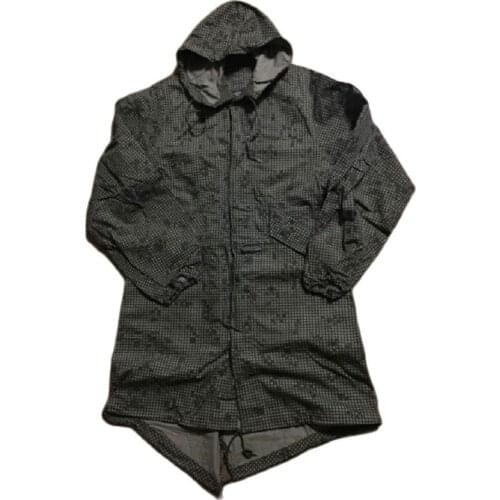 Men Outdoor Tactical Zipper Hooded Jacket Zipper Top Desert night Camouflage Smock