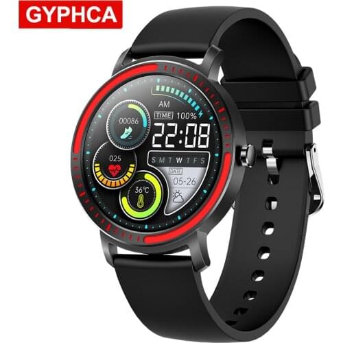 GYPHCA N68 Pro Smart Watch Men waterproof with Body Temperature heart rate measure full screen touch Fitness Track Watch