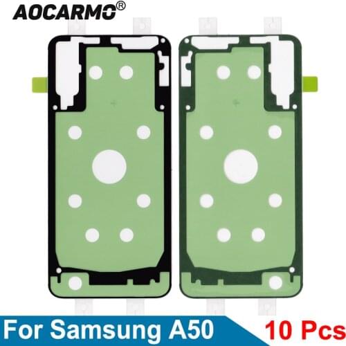 Aocarmo 10Pcs For Samsung Galaxy A50 Back Cover Adhesive Rear Housing Back Door Sticker