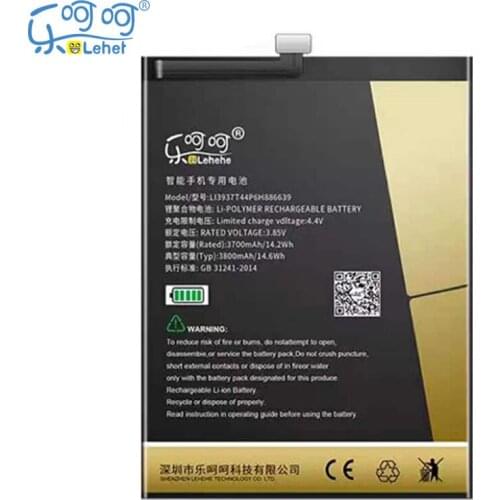 New LEHEHE Battery For ZTE Nubia Red Magic Mars / Red Devil / NX609J Li3937T44P6h886639 3800mAh smartphone Batteries with tools