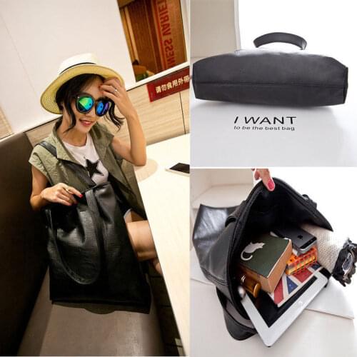 2018 New Style Fashion Solid Zipper Handbag Lady Shoulder Bag Tote PU Leather High Capacity Women Hobo