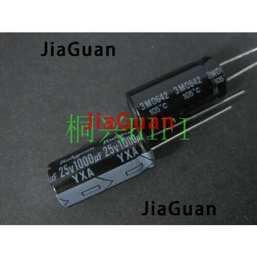 50PCS NEW RUBYCON 25V1000UF 10x20 YXA 105 degrees Aluminum electrolytic capacitors yxa 1000UF 25V 1000UF/25V 25YXA1000M