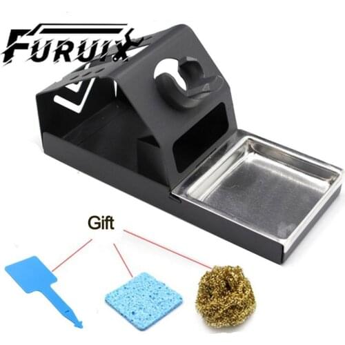 T12 Soldering Iron Station with Insulation Pad Brass Wire Ball Tip Cleaner Sponge for Electronic Repairing, DIY Tool