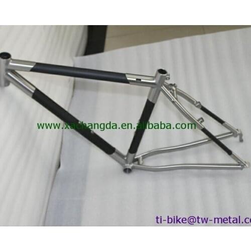 Custom titanium CYC BIKE FRAME, high quality titanium carbon mixed bike frame, Chinese titanium CYC BICYCLE FRAME