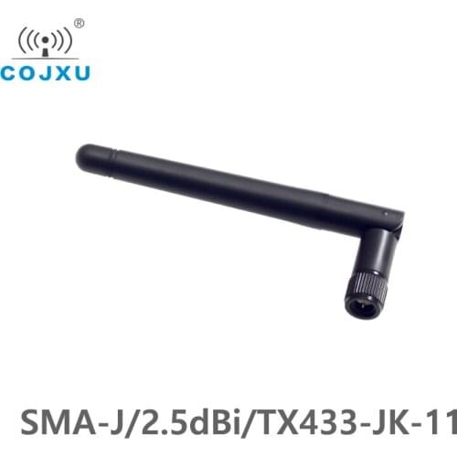 433MHz Rubber Antenna 2.5dBi Flexible Angle Adjustment SMA Connector COJXU TX433-JK-11 Omni Antenna for communication