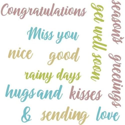 DiyArts Blessing Dies Letter Metal Cutting Dies Diecuts for Making Cards Scrapbooking Craft Stencil Punching Templates New 2020