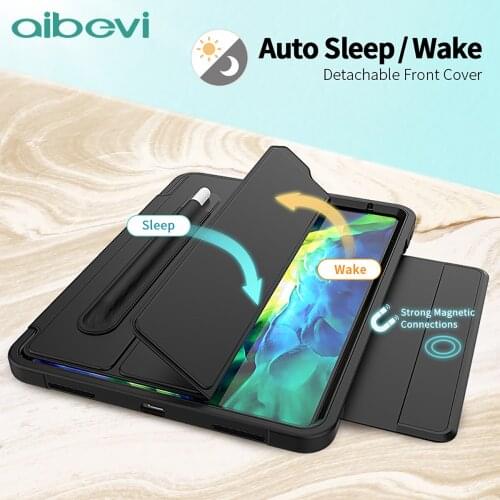 Aibevi Smart Auto Sleep Wake Case for iPad Air 4 10.9 Pro 11 inch 2020 Business Foldable Cover Shockproof Tablet Stand Shell