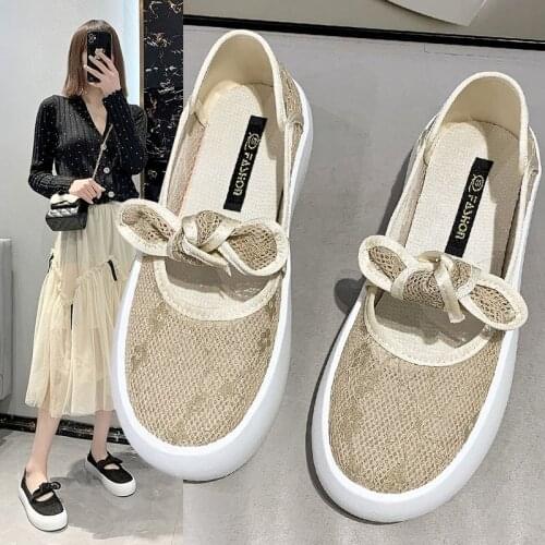 Big toe shoes student womens shoes net shoes summer new style mesh lace breathable loafers thick-soled casual shoes X841