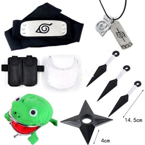 Uike Sasuke weapon Kunai frog hand sword stoat ring Sasuke forehead protection Hokshadow bitter no COSPLAY props