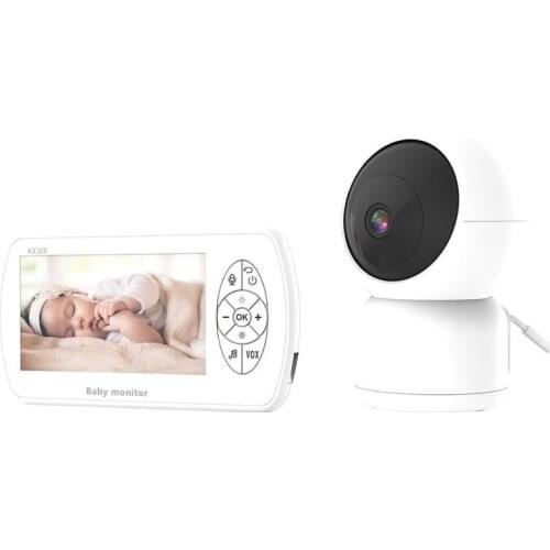 Baby monitor 4.3-inch 1080P HD wide-angle camera, wireless smart connection