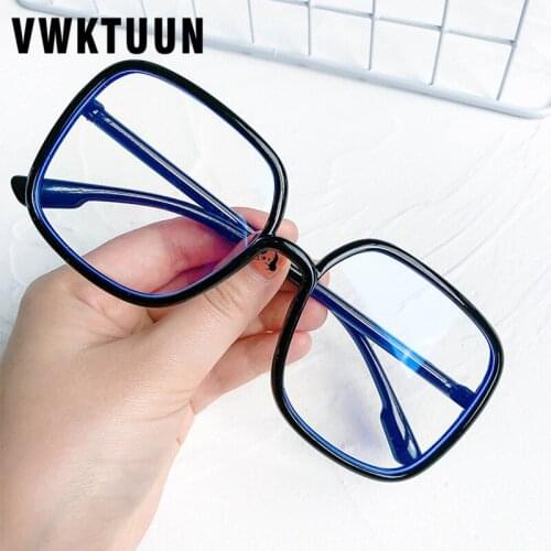 VWKTUUN Oversized Square Eyeglasses Frames for Women Men Anti Blue Light Glasses Frame Optical Glasses Big Computer Eyewear